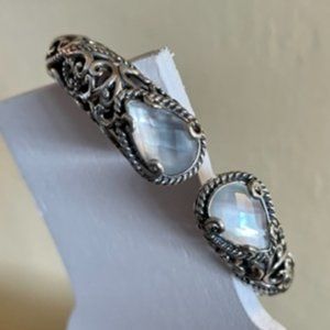 American West/Carolyn Pollack - SS Hinged Mother of Pearl Doublet Bracelet